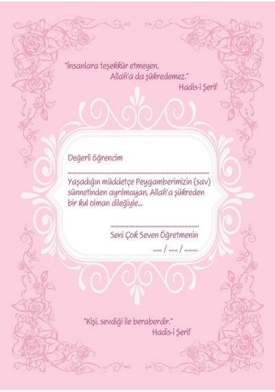 Ekertest Yayınları Din Dersi Defterim Kız Öğrenci