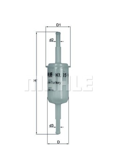KNECHT KL15OF Yakıt Filtresi Renault Express 1.0 85-92 Caddy 1.6 83-92 Golf II Jetta II 1.6 86-92