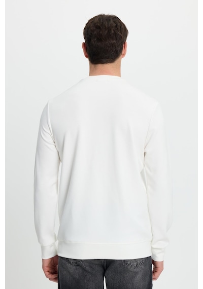 Tudors Erkek Relax Fit Rahat Kesim Uzun Kollu Ekstra Yumuşak Bisiklet Yaka Ekru Sweatshirt-41869 Ekru