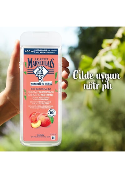 Le Petit Marseillais Beyaz Şeftali ve Nektarin Banyo ve Duş Jeli 3 x 400 ML