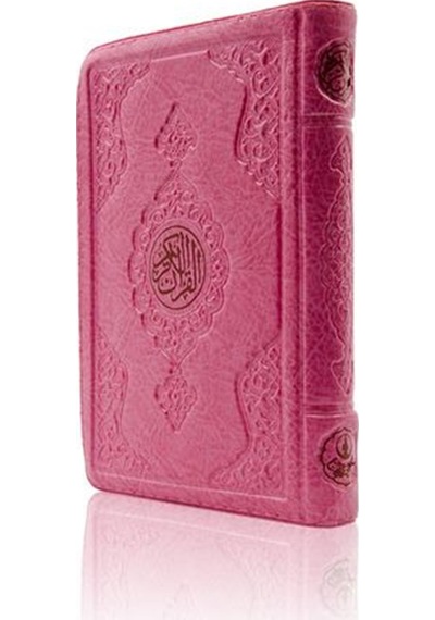 Büyük Cep Boy Kur'An-I Kerim (Pembe Renk. Kılıflı. Mühürlü)