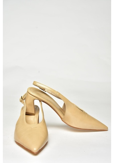 Fox Shoes U654080009 Ten Kalın Topuklu Kadın Ayakkabı Ten