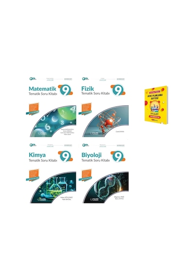 9. Sınıf 2025 Matematik Fizik Kimya Ve Biyoloji Tematik Soru Kitabı 4lü Set