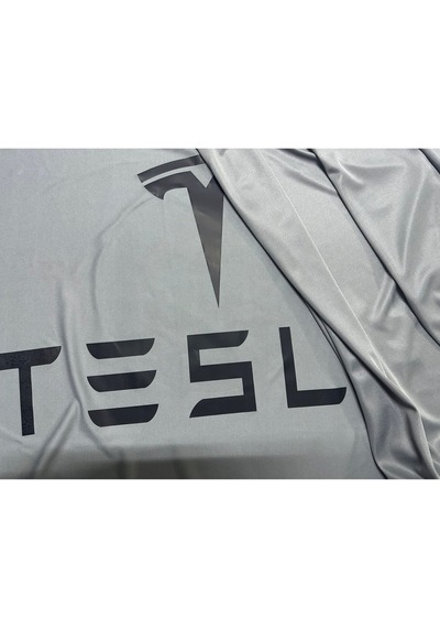 Tesla Model X 2015-2021 Gri Kumaş Garaj Brandası Penye Branda Örtü