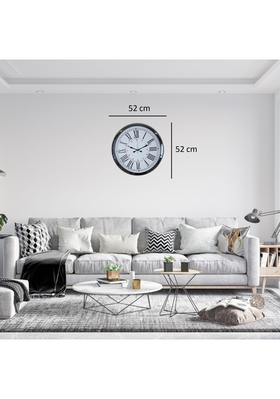 Krom Roma 52 X 52 Cm Duvar Saati