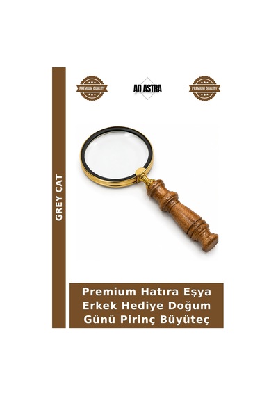 Premium Hatıra Eşya Erkek Hediye Doğum Günü Pirinç Büyüteç