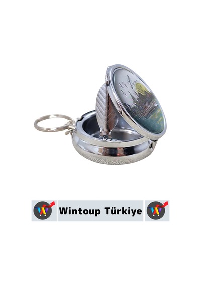 Özel Model Dekoratif Hediyelik Koleksiyon Çok Şık İstanbul Temalı Cep Küllüğü Anahtarlık 5 X 5 Cm Çok Renkli