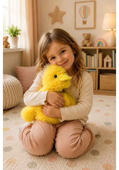 Yumuşacık Sevimli Civciv Peluş Oyuncak 25 Cm Çok Renkli