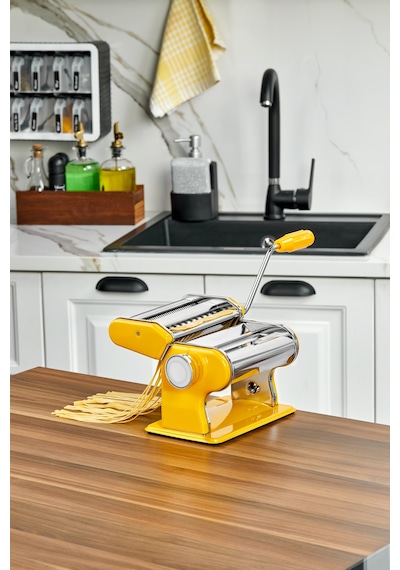 Cooker 3 Fonksiyonlu Hamur Erişte Makarna Kesme Makinesi Sarı Ckr3844