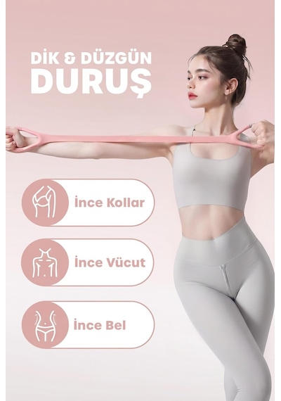 Esneme Bandı Pilates Jimnastik Bandı Yoga Direnç Bandı Isınma Spor Kondisyon Lastiği Hafif 5kg Genel