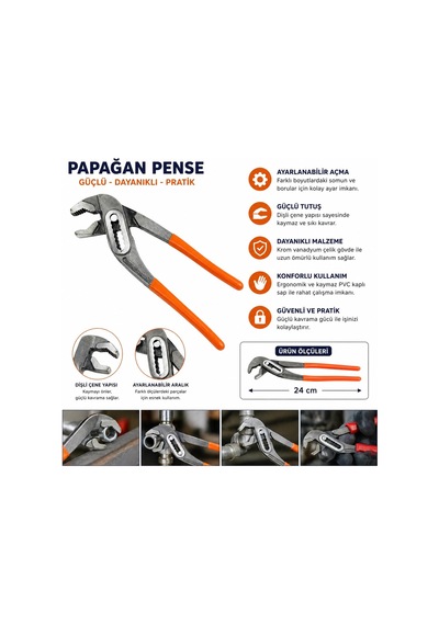 Orret Home 24 Cm Papağan Pense Ayarlı Pense Kargaburun Boru Anaht