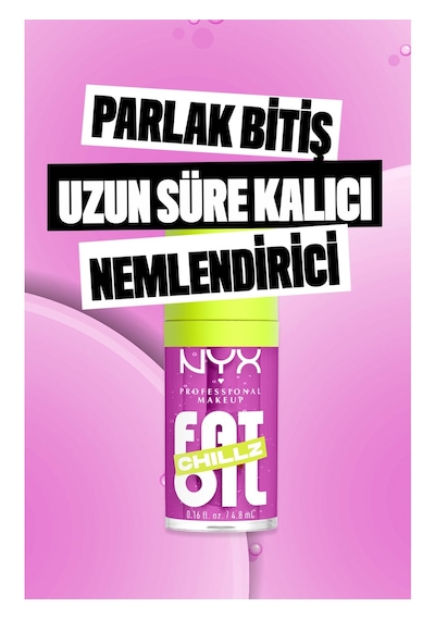 Nyx Professional Makeup Fat Oil Chillz Parlatıcı Dudak Yağı - Strawberry Slush