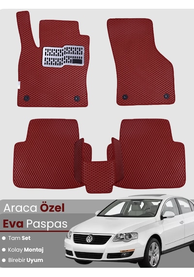 Volkswagen Passat B6 2005-2010 Uyumlu Eva Paspas Tam Set Oto Paspas,araca Özel,su Geçirmez 151