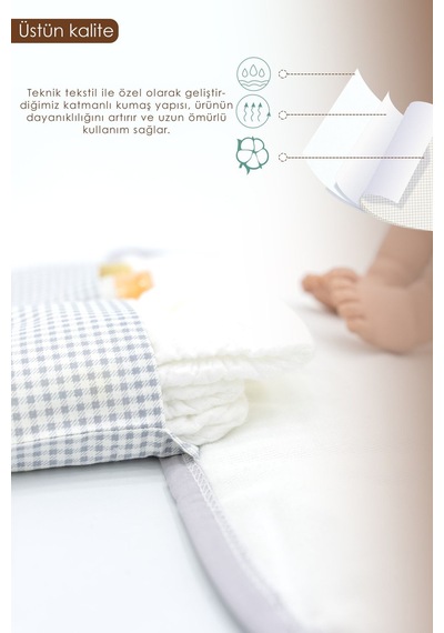 Bebek Çanta Alt Açma Minderi Alt Değiştirme Pedi, Taşınabilir Bakım Çantası, Clutch Seri, Gri Gri