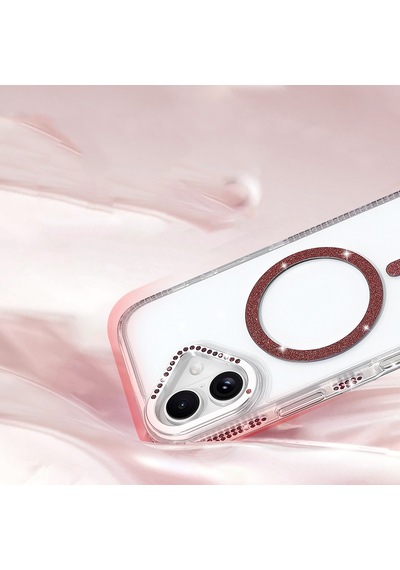 Apple iPhone Uyumlu 17 Kılıf M-safe Şarj Özellikli Tera Silikon Kılıf Mürdüm