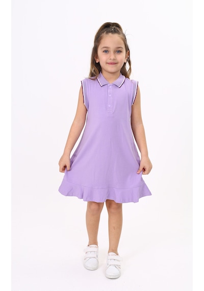 Toontoy Kız Çocuk Elbise Lila