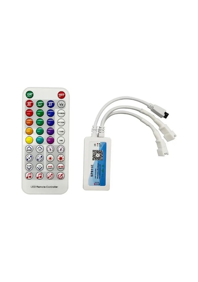 Sp611e Pixel Led Kontrol Müzik Denetleyicisi Adreslenebilir Argb Bluetooth Kontrol Ws2811-ws2812