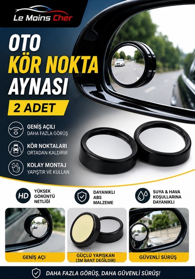 Bmw X6 Xdrive Oto Kör Nokta Aynası 2 Adet Yapıştırıcılı Geniş Açılı