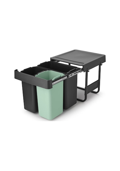 Brabantia Dark Grey Sort&go Buılt In Bın Çöp Kutusu 10+10+20lt Siyah