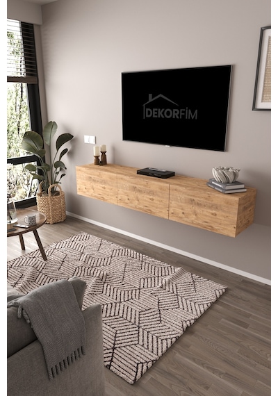 Df17103 3 Dolaplı Duvara Monte Tv Ünitesi 180 Cm Modern Askılı Dekoratif, Şık Stilde Tv Sehpası Atlantik Çam Beyaz Df17103 3 Dolaplı Duvara Monte Tv Ünitesi 180 Cm Modern Askılı Dekoratif, Şık Stilde Tv Sehpası Atlantik Çam Beyaz