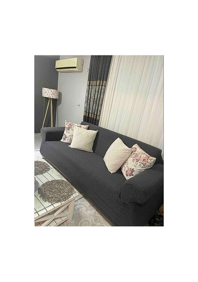Jakarli 3+3+1+1 Lastikli Koltuk Kılıfı Esnek, Leke Tutmaz, Antrasit - 815954100 Antrasit