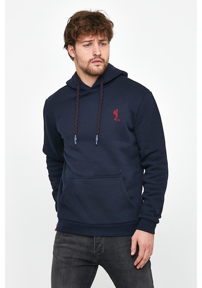Polostate Erkek İskelet Nakışlı 3 İplik Sweatshirt Lacivert