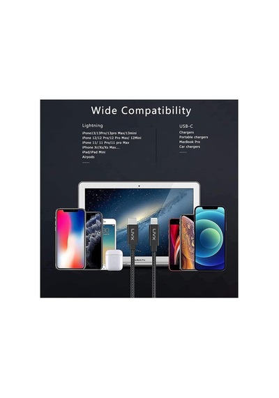 Horizontal 20w Type C To Lightning 2 Metre Apple Uyumlu iPhone iPad Hızlı Şarj Ve Data Kablosu Space Gray Standart