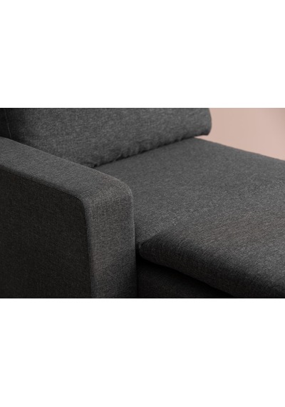 Lungo Modüler Daybed - Koyu Gri Keten Koyu Gri