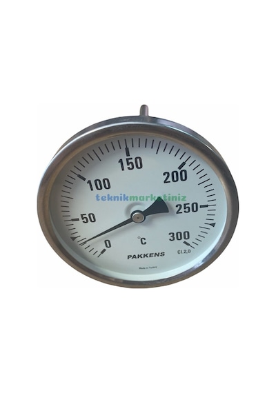 63 MM 300 C Derece 10 Cm Dalma Boylu Pizza Fırın Termometresi Pakkens