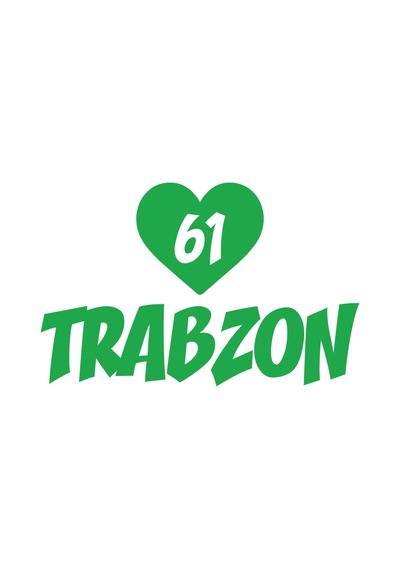 Kalpli 61 Trabzon Araba Sticker 17x17 Cm Yeşil
