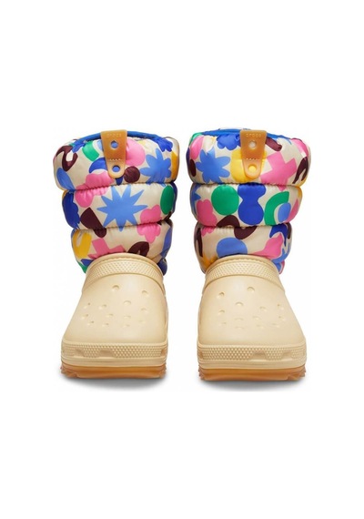 Crocs Classic Neopuff Geo Shapes Boot K Çocuk Çizmesi - Bej / Multi Bej Crocs Classic Neopuff Geo Shapes Boot K Çocuk Çizmesi - Bej / Multi Bej