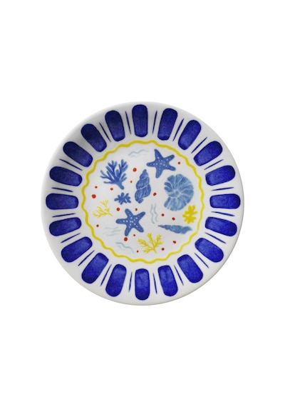 Kütahya Porselen Bone Costa Mare 6 Parça 21 Cm Servis Tabağı Beyaz Ve Altın