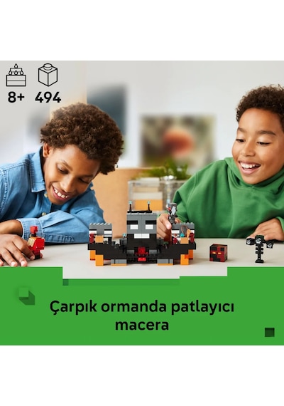 LEGO® Minecraft® Wither Savaşı 21590 - 8 Yaş Üzeri Çocuklar için Eşya Yapma Masası İçeren Yaratıcı Oyuncak Yapım Seti (494 Parça)