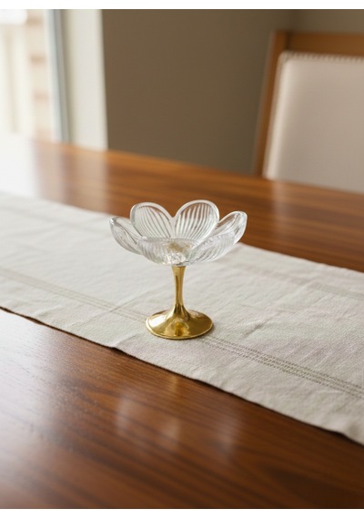 Lotus Metal Ayaklı Sunumluk 6 Lı Sade Beyaz