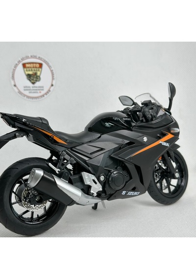 Suzuki Gsx250r 1:12 Sesli Işıklı Diecast Motosiklet Modeli - Siyah Turuncu