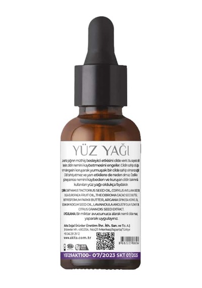 Akita Doğal Yüz Yağı Lavanta 50 ML