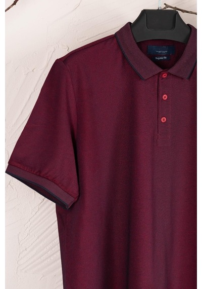 Polo Yaka Büyük Beden Suprem Penye Erkek T-Shirt Petrol Mavisi