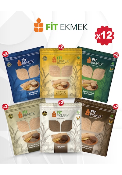 Fit 2li Kepekli ,2li Yulafli ,2li Chia ,2li Arpa ,2li Çavdar Ve 2li Keten Tohumlu Lavaş Ekmeği 300gr