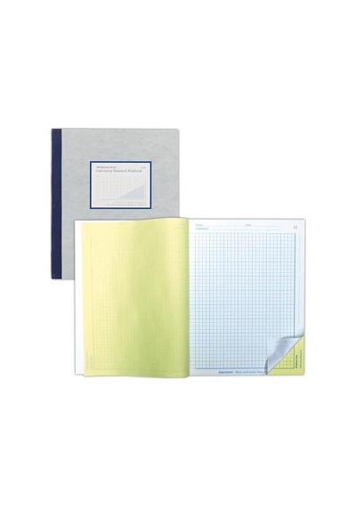 Laboratuvar Defteri, 4 X 4 Quad Ruling, Gri Kapak, 11" X 9.3" 100 Numaralı Set 43644
