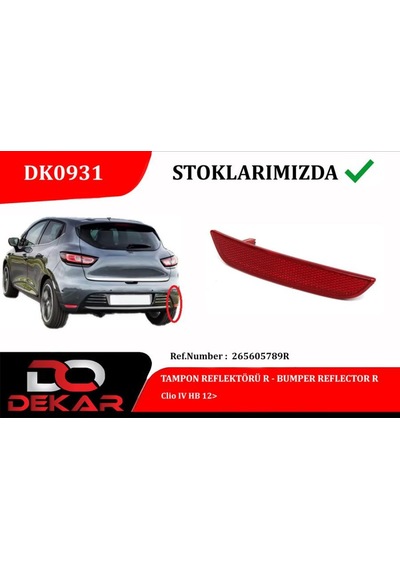 Tampon - 418 - Reflektörü R Clio Iv - Spt-gld - Hb 12 1 Adet
