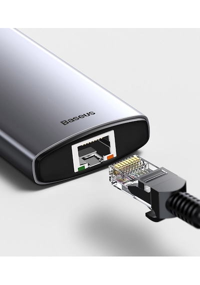 Baseus Metal Gleam Series 6İn1 Type C Hub Usb Hdmı Rj45 Adaptör Ç