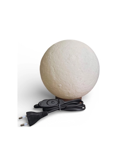 Ay Küre Masa Lambası 17.4 Cm Dekoratif Gece Lambası Gün Işığı Led Ampul Dahil