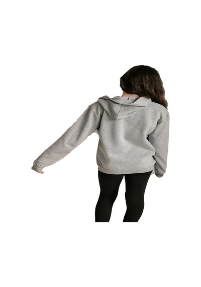 Berselüx Kapişonlu Çocuk Sweatshirt Gri Melanj 2Iplik Şardonlu... Gri