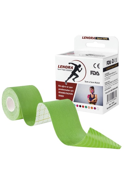 Lenora Kinesiology  Bandı Yeşil Sporcu Bandı 5 x 5 M