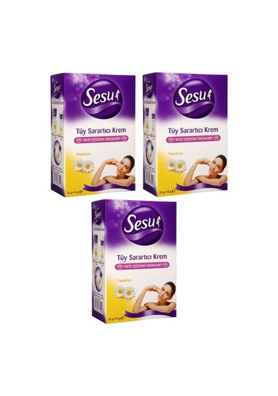 Sesu Papatya Tüy Sarartıcı Krem 3 x 53 G