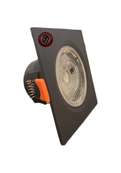 Atlantis 6 Watt 6W Cob Led Spot Siyah Kasa Kare Beyaz Işık