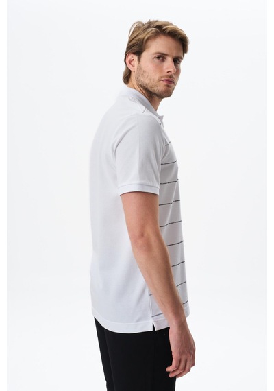 AR-MA Arma Erkek Basic Regular Fit % 100 Pamuk Pike Polo Yaka Tişört Y29374355702 Beyaz