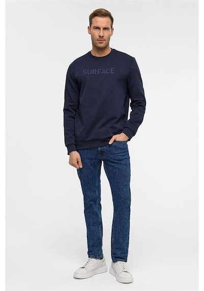 Süvari Lacivert Regular Düz Bisiklet Yaka Sweatshirt Sw2013700023-m09 Lacivert