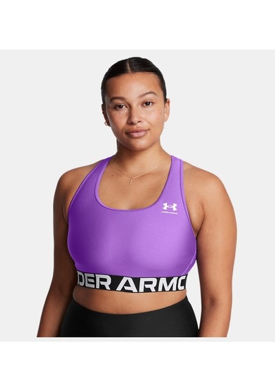 Under Armour - Kadın Ua Hg Mid Branded Spor Sütyeni 1383544-525 Lavish White