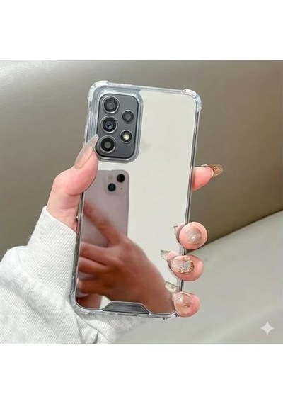 Galaxy A73 İle Uyumlu Yüksek Kalite Özel Üretim Aynalı Kamera Koruma Çıkıntılı Parlak Kapak Telefon Kılıfı Kılıf-szr02 6998